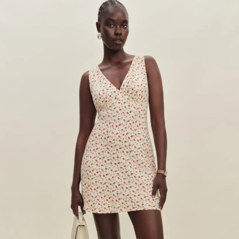 Reformation Calix Dress Ivory - Size XS